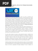 Que Son Los Enfoques Transversales