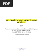 Lei Organica Municipio Goiania