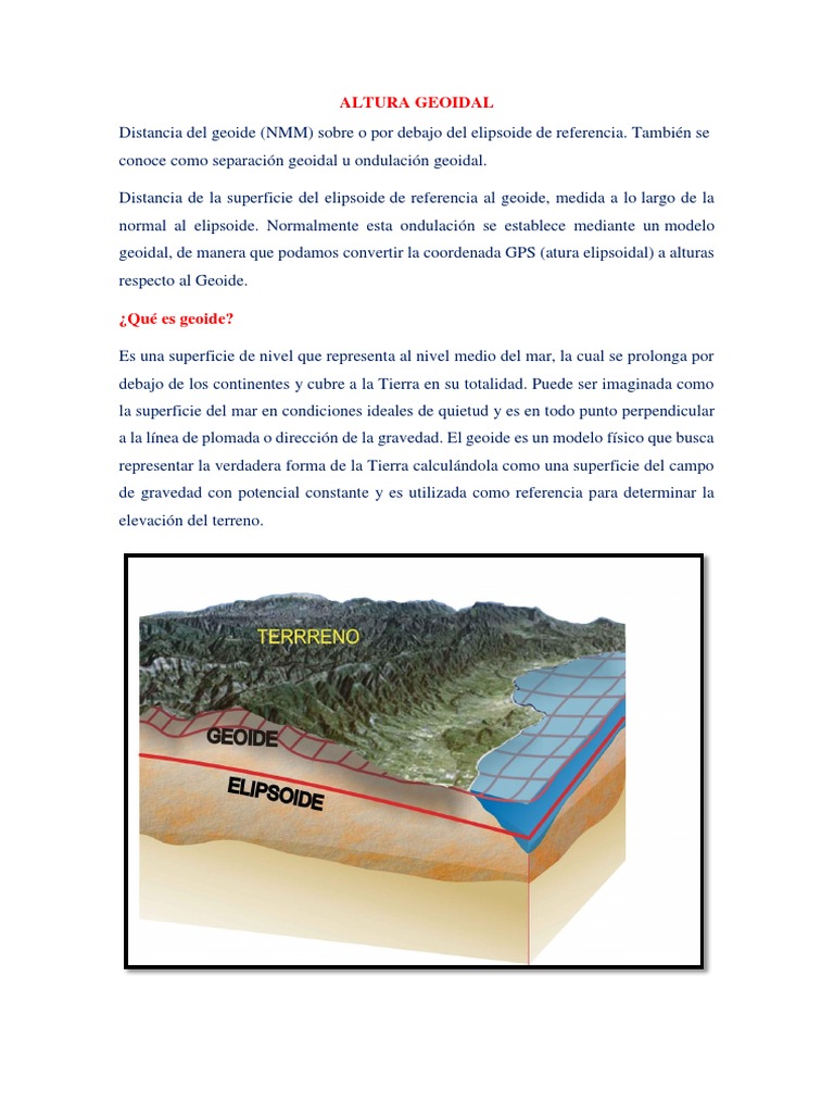 Altura Geoidal | PDF | Geodesia | Observación científica