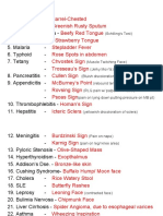 Pathognomonic Signs