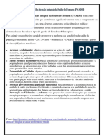 Política Nacional de Atenção Integral Da Saúde Do Homem (PNAISH)