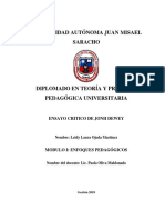 Ensayo crítico John Dewey pedagogía experiencia