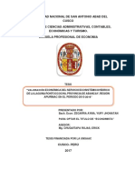 Valoración Económica Del Servicio Ecosistémico Hídrico