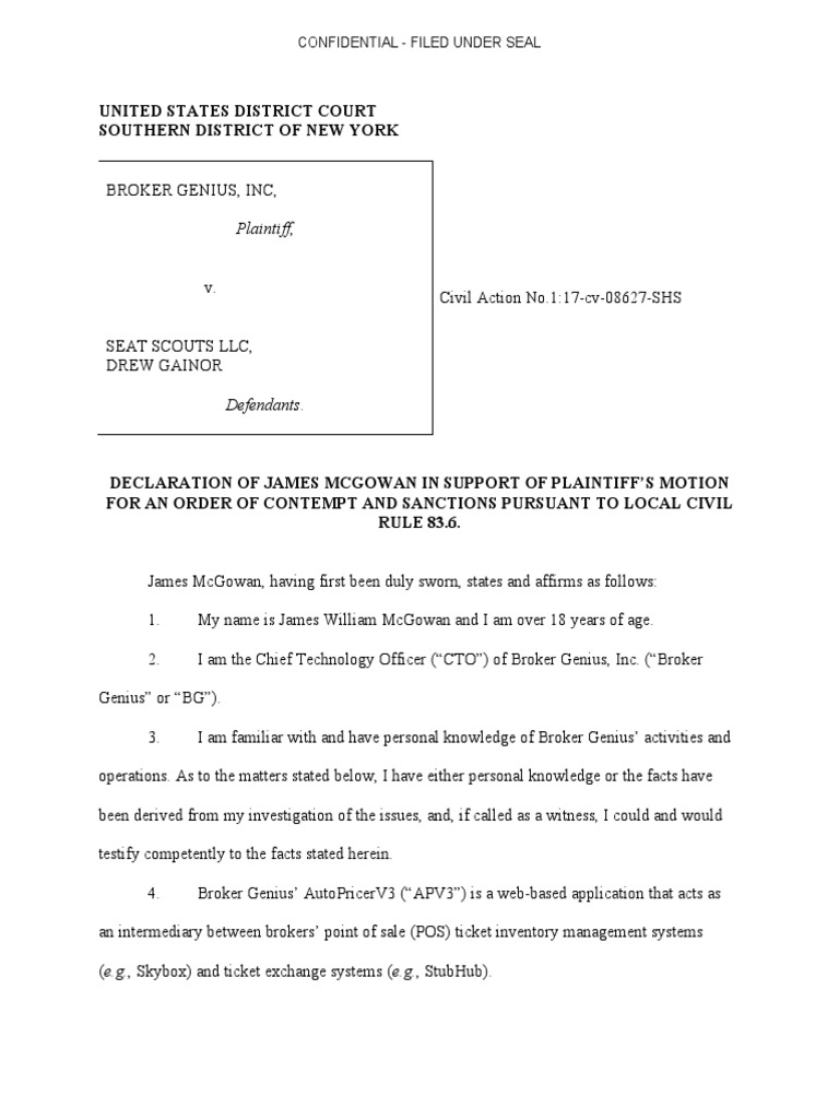 Civil Action No.1:17-cv-08627-SHS | PDF | Point Of Sale | Application ...