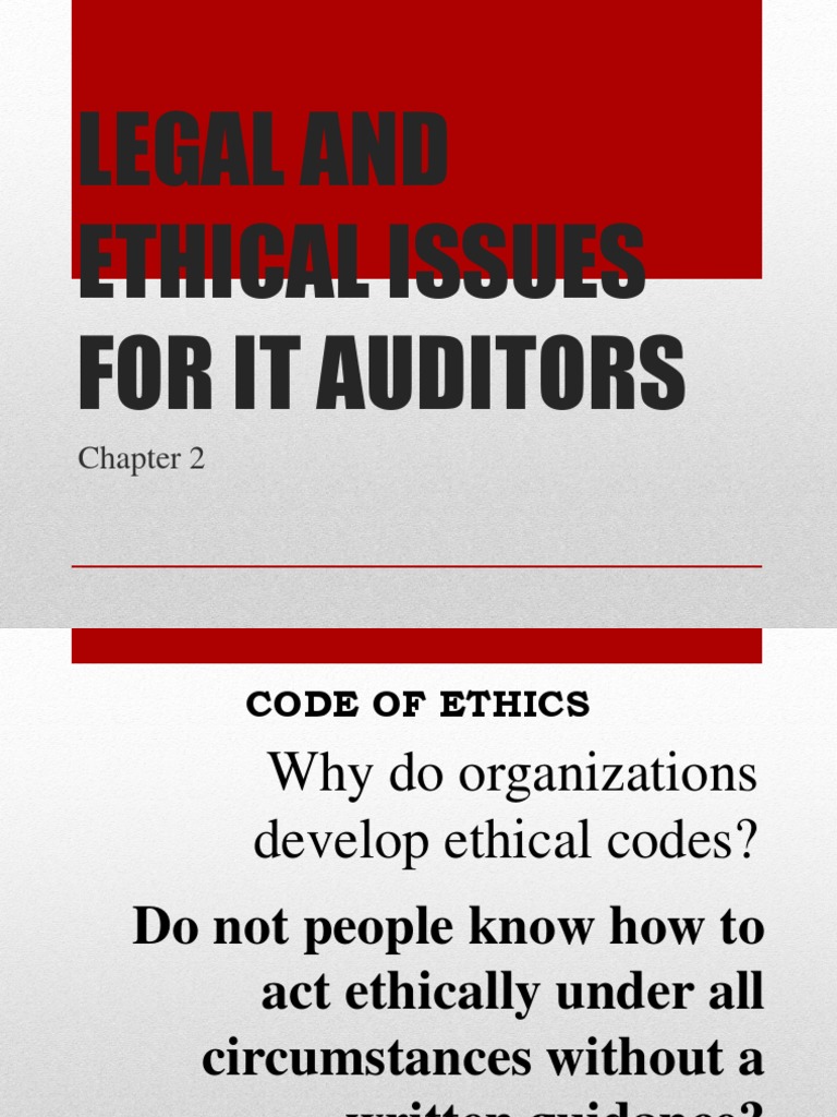 217csc42 Legal and Ethical Issues For It Auditors | PDF | Privacy