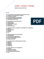 Gramatica Mensual 5 de Secundaria - 2do Trimestre