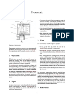 Presostato: interruptor de presión que controla circuitos eléctricos