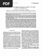 Modeling and Simulation of A Spray Column For NOx Absorption