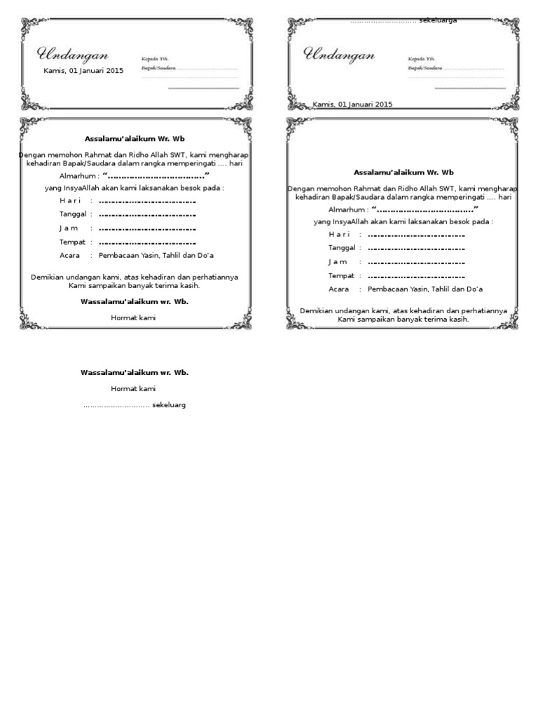 Contoh Undangan Tahlil 2docx