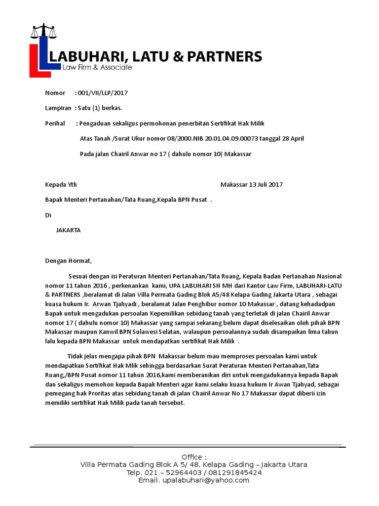 Surat Laporan Ke Kadiv Propam