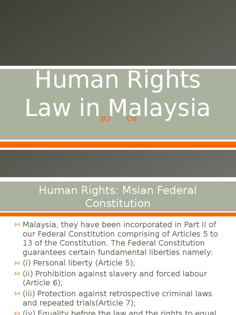 Human Rights Law in Malaysia | Download Free PDF | Human Rights | Liberty