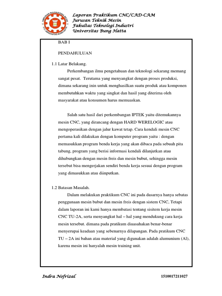 Mesin-Mesin CNC TU - 2A | PDF