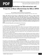 Effects of Inclusions On Microstructure and Properties of Heat-Affected-Zone For HSLA SPFH 590