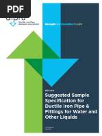 Suggested Sample Specification For Ductile Iron Pipe & Fittings For Water and Other Liquids