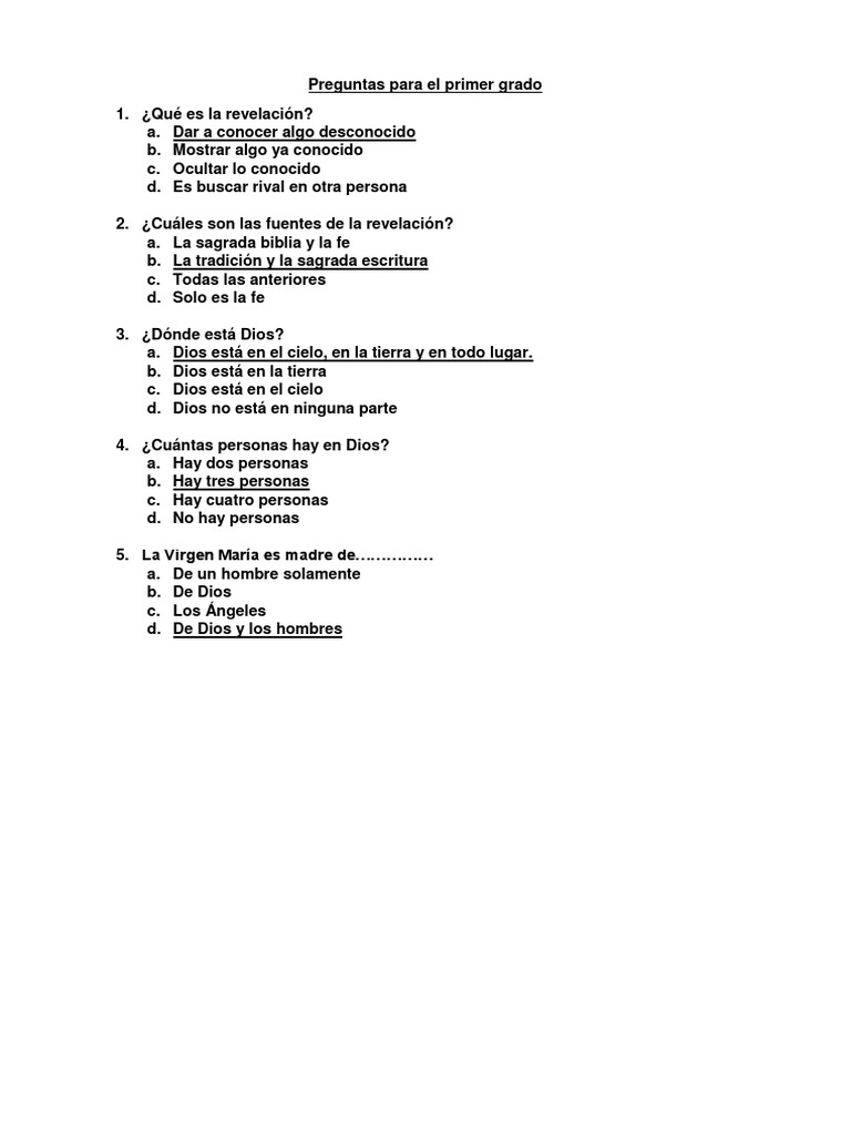 Preguntas Examen | PDF | Dios en el cristianismo | Trinidad