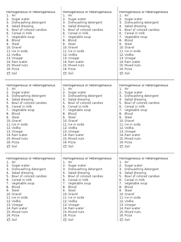 Homogeneous or Heterogeneous Homogeneity And Heterogeneity Candy