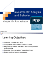 Investments: Analysis and Behavior: Chapter 15-Bond Valuation