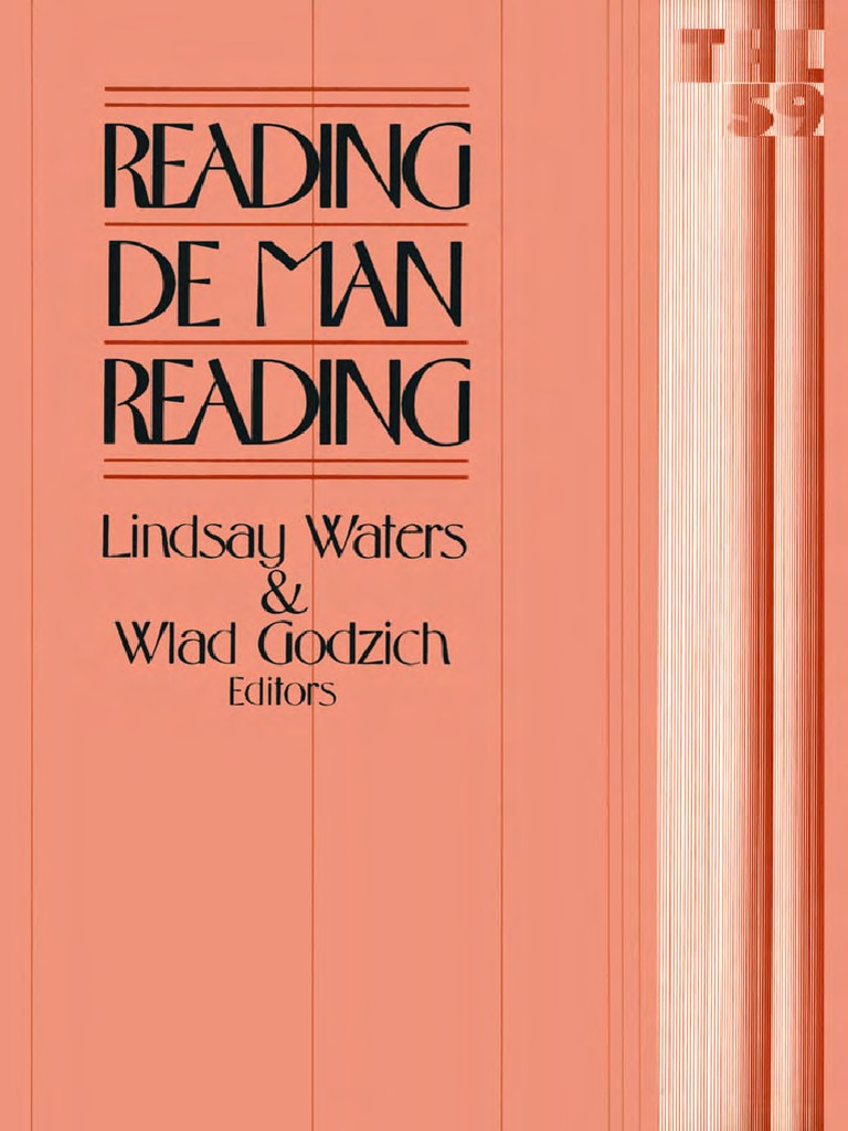 Lindsey Waters, Wlad Godzich (Eds.)