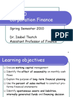 FI3300 Corporation Finance: Spring Semester 2010 Dr. Isabel Tkatch Assistant Professor of Finance