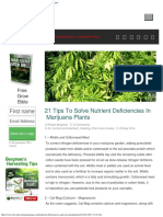 21 Tips to Solve Nutrients Deficiencies in Marijuana Plants