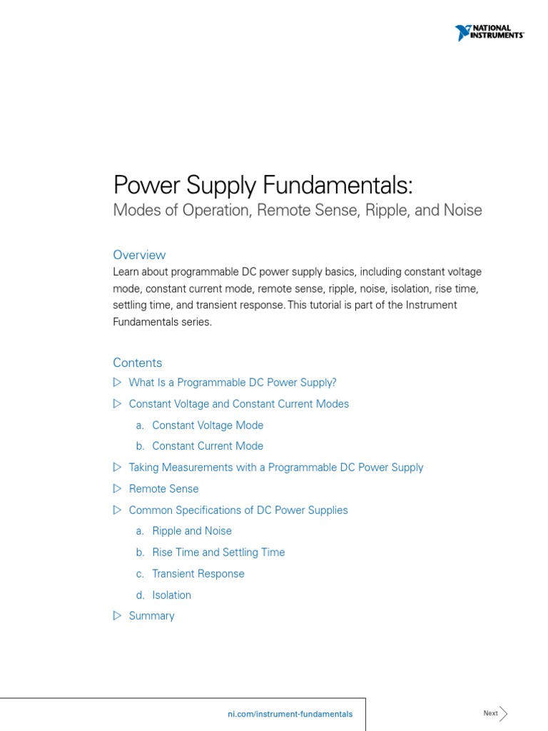 Understanding Power Supply Remote Sense | PDF | Power Supply | Direct ...