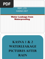 RSPL LTD Kasna Unit: Water Leakage From Waterproofing