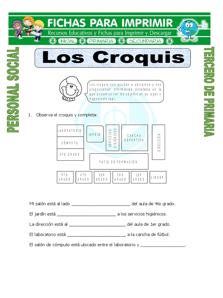 Ficha Que Es Un Croquis Para Tercero de Primaria