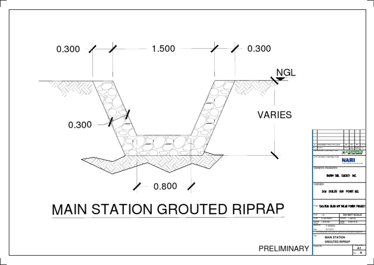 1.2 Main Station Grouted Riprap-Layout | PDF | Engineering | Real ...