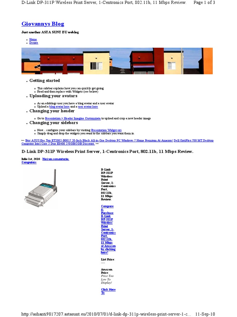 DLink DP311P Wireless Print ServerHowto PDF Computer Network