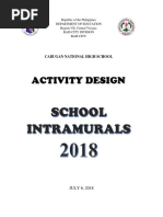 Activity Design For Intramurals