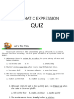 Idiomatic Expression Quiz