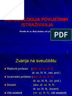 Metodologija Povijesnih Istrazivanja