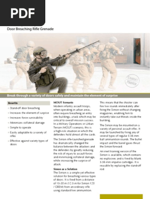 Simon Grem Door Breaching Rifle Grenade Pdf Cartridge