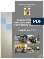 Plan de gestión de residuos sólidos de Yauyos 2015-2025