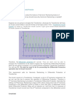 Harmonic Restraining in Differential Protection