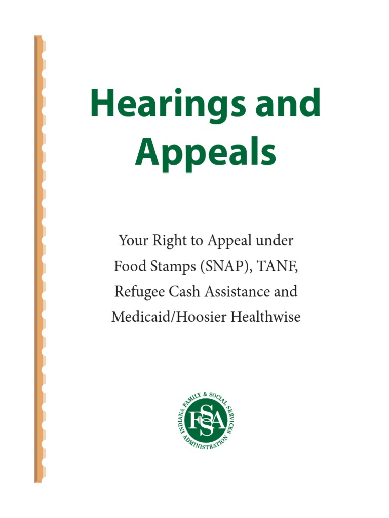 Hearings and Appeals FSSA 1009 PDF Supplemental Nutrition