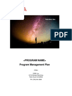 Program Management Plan Template