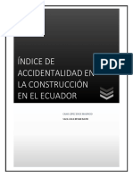 Índice de Accidentalidad en La Construcción en El Ecuador