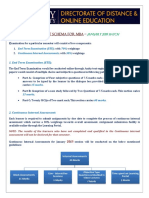 Internal Assessment Schema For MBA - January 2018