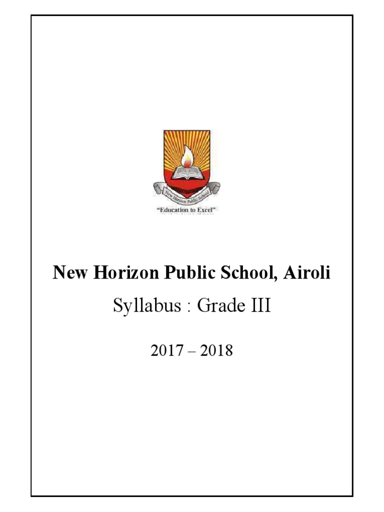 Grade III Syllabus PDF Pronoun Noun