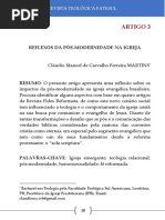 Reflexos Da Pós-modernidade Na Igreja - Cláudio Manoel de Carvalho Ferreira Martins