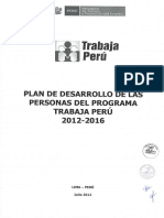 Plan de Desarrollo de Las Personas Del Programa TRABAJA PERU