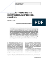 Antecedentes y Perspectivas de La Psiquiatria Social y La Epidemiologia Psquiatrica