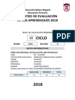 Registro Auxiliar de Evaluación Primaria 2018