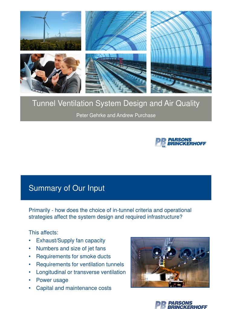 Optimizing Tunnel Ventilation System Design Through Consideration of In ...