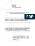 Fontes de Informaçao Arquivologia