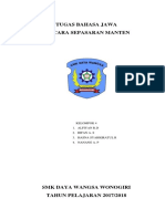 TUGAS BAHASA JAWA SEPASARAN MANTEN