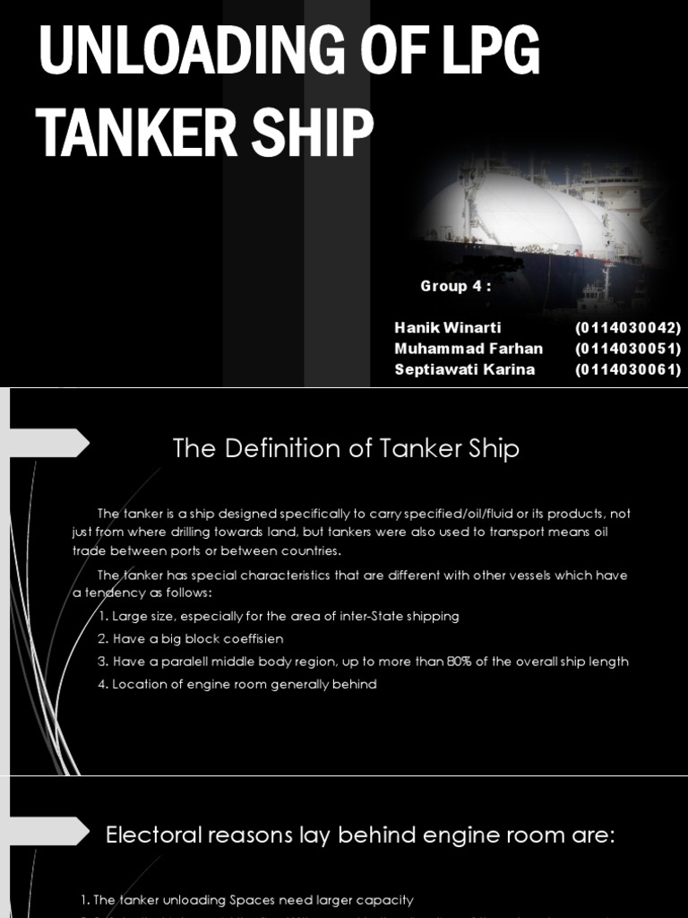 Loading and Unloading of LPG Tanker Ship | PDF | Oil Tanker | Liquefied ...