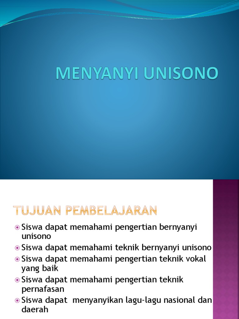 Menyanyi Unisono