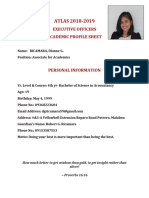 ATLAS 2018-2019: Executive Officers Academic Profile Sheet